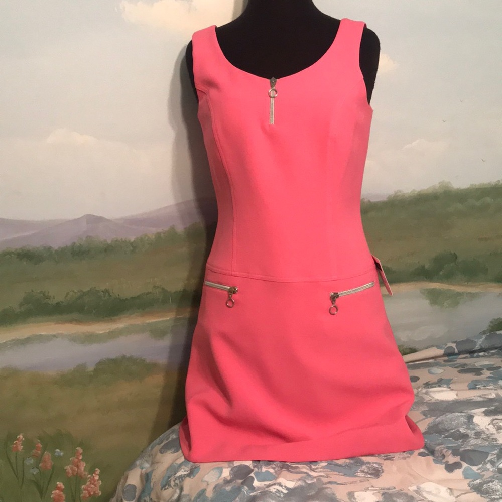 Banu  Paris beautiful pink dress with zippers